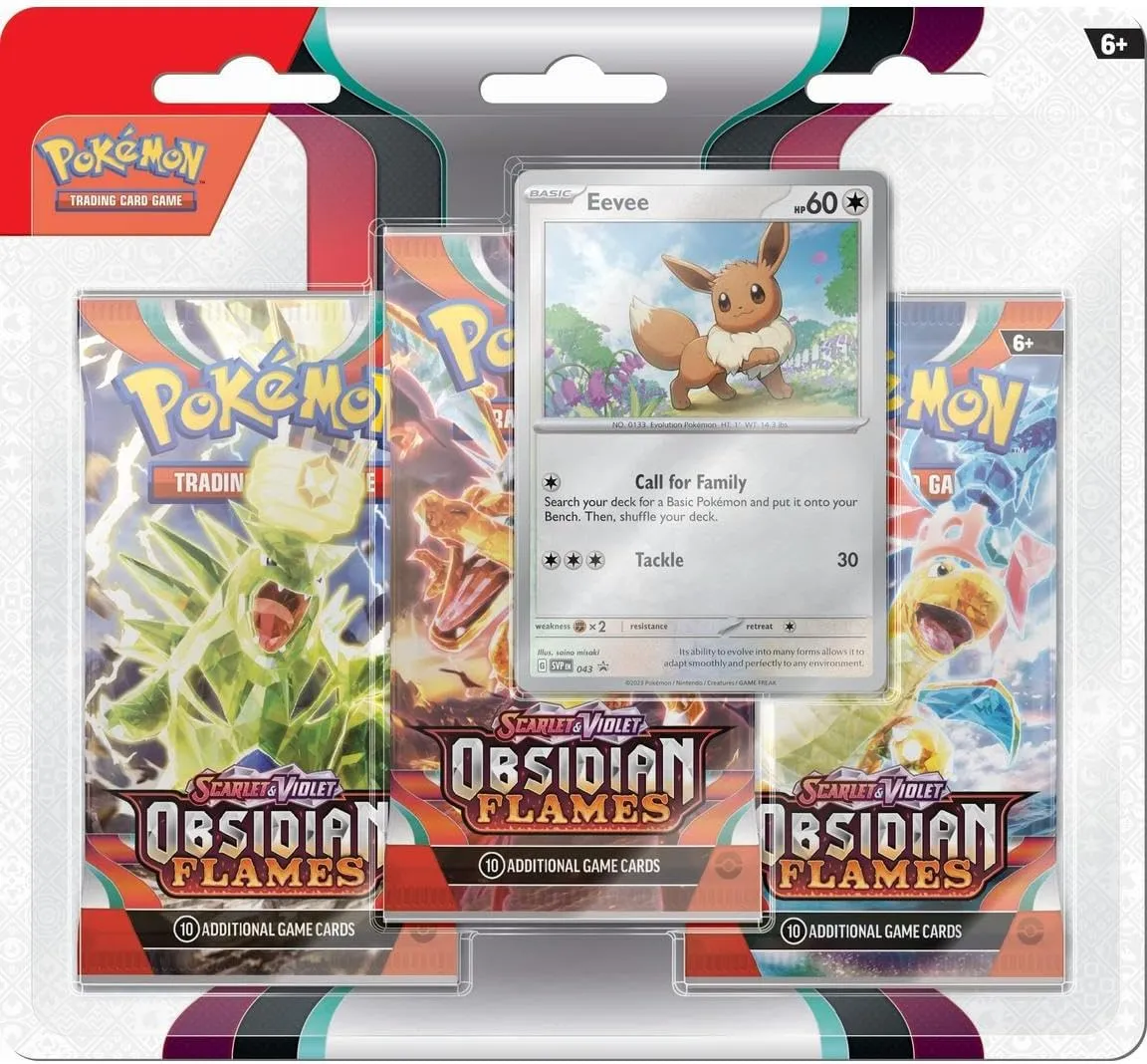 Pokemon Scarlet & Violet Obsidian Flames 3-Pack Blister