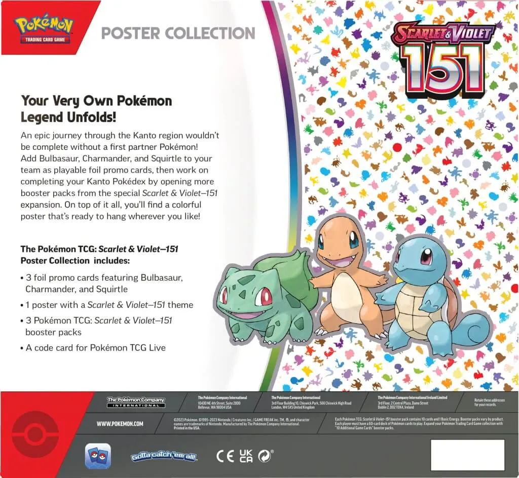 Pokemon TCG Scarlet & Violet 151 Poster Collection