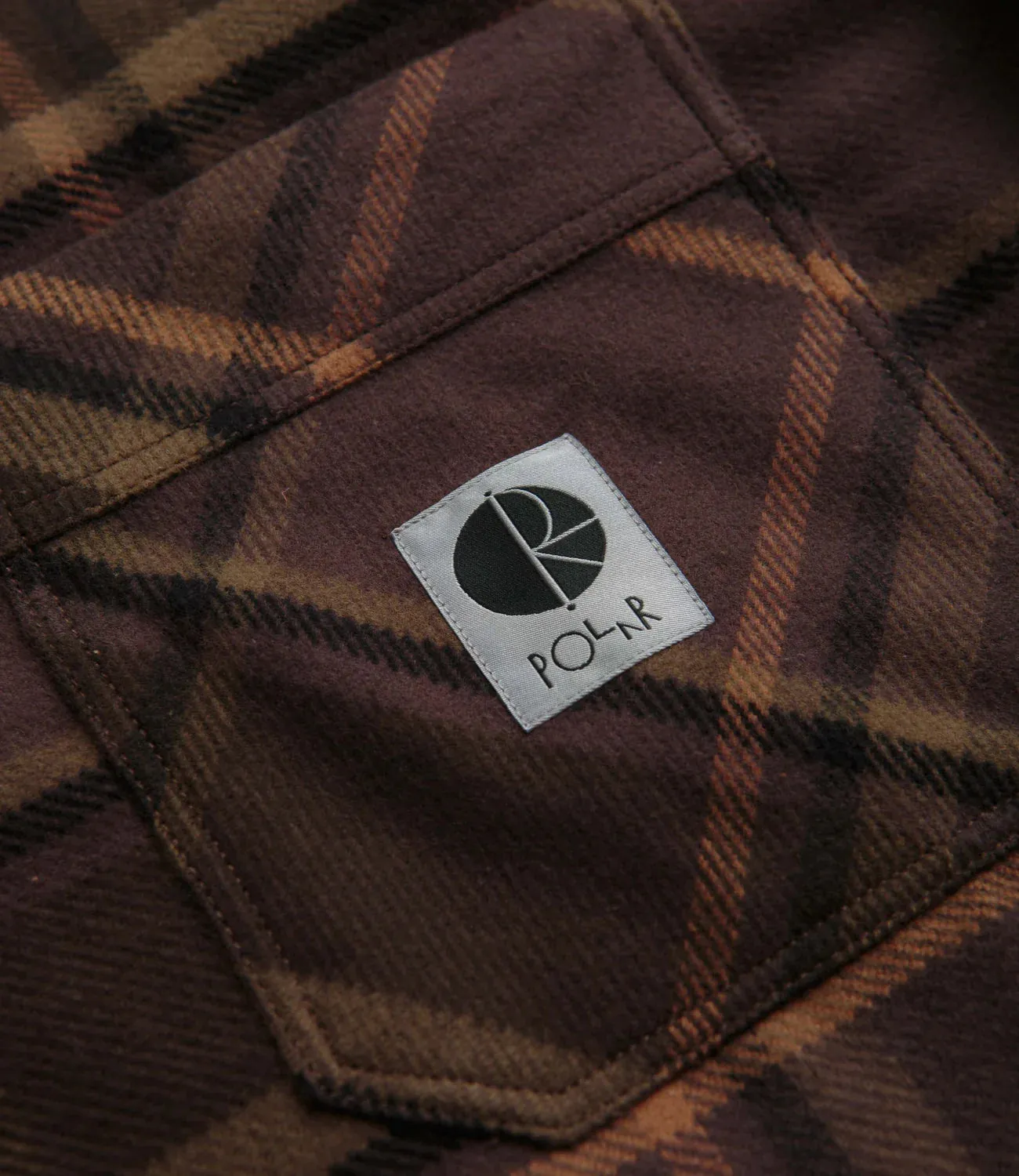 Polar Mike LS Shirt Flannel: Brown/Mauve