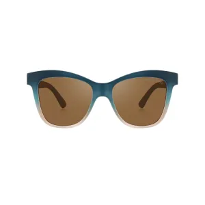 Polarized Bendable Adult Wayfarer Sunglasses - Desert Teal Ombre