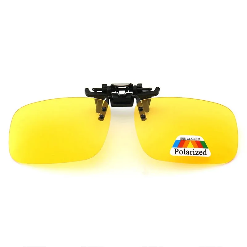 Polarized Clip Sunglasses Myopia Glasses Clip Driver Fishing Outdoor Cycling Night Vision Myopia Clip-on Sun Shading Eyeglasses