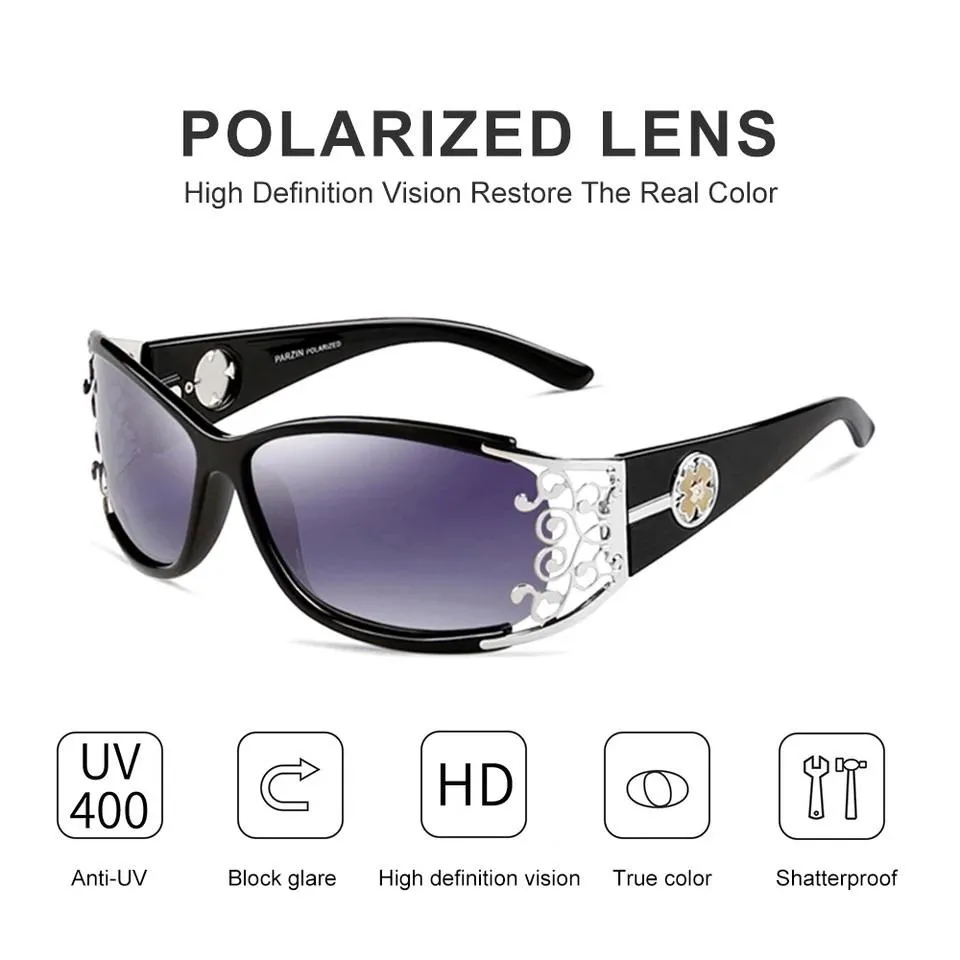 Polarized luxury brand retro driving shades.