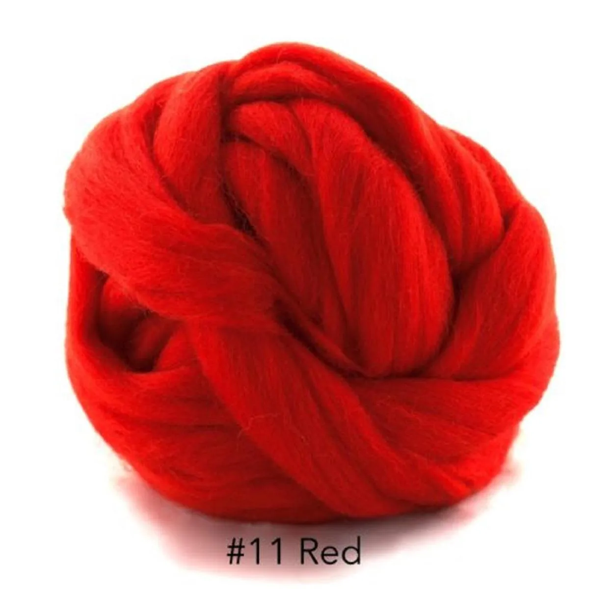 Polish Merino Wool Top - Red