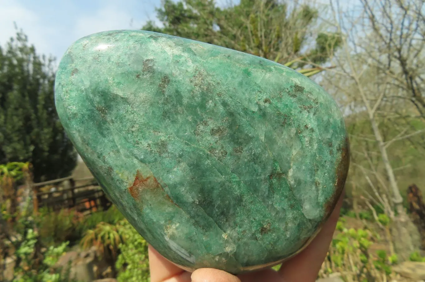 Polished Fuchsite Quartz Standing Free Forms x 12 From Madagascar