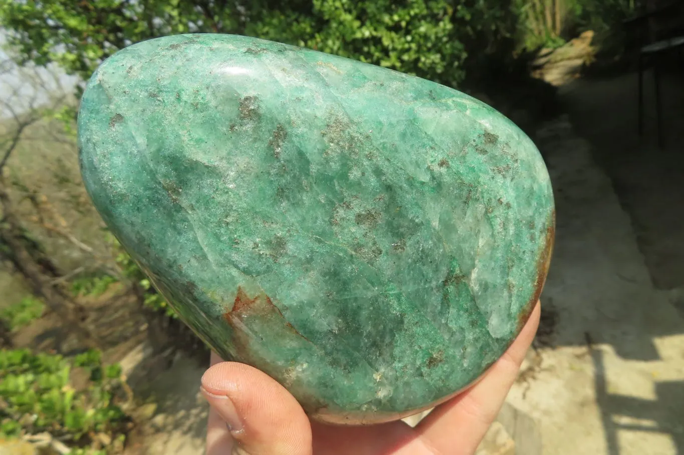 Polished Fuchsite Quartz Standing Free Forms x 12 From Madagascar