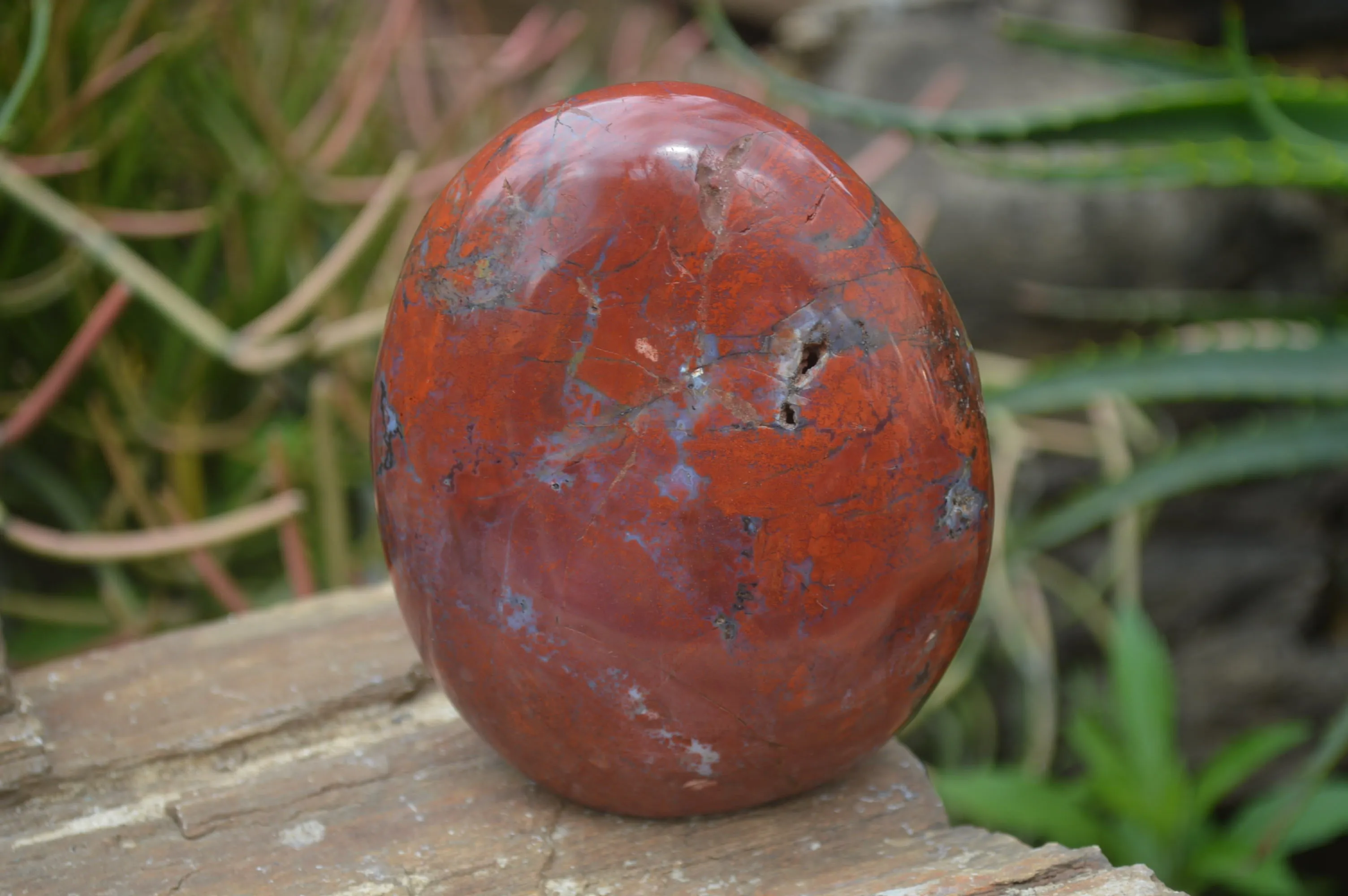 Polished Red Jasper Standing Free Forms x 2 From Madagascar