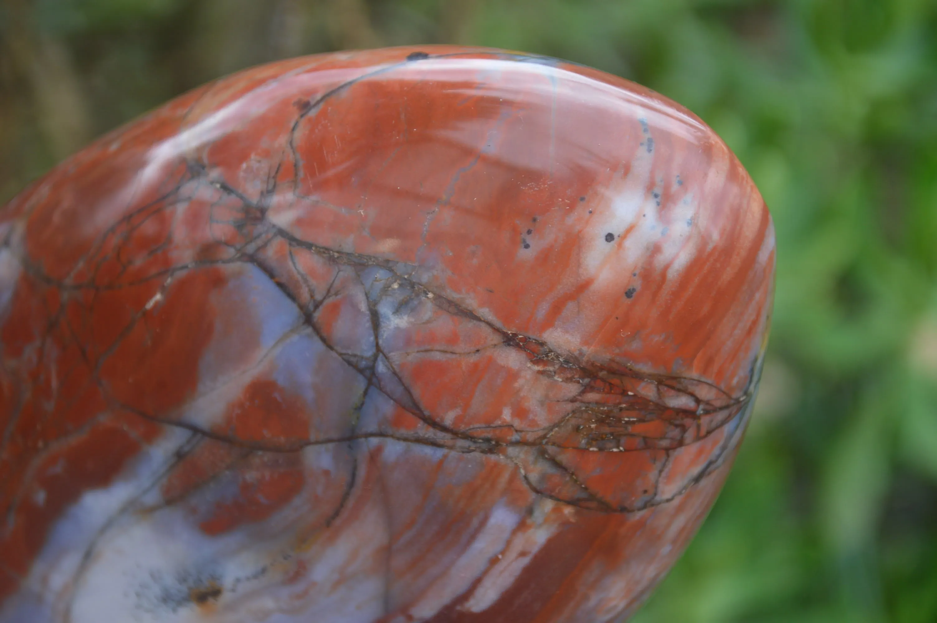 Polished Red Jasper Standing Free Forms x 2 From Madagascar