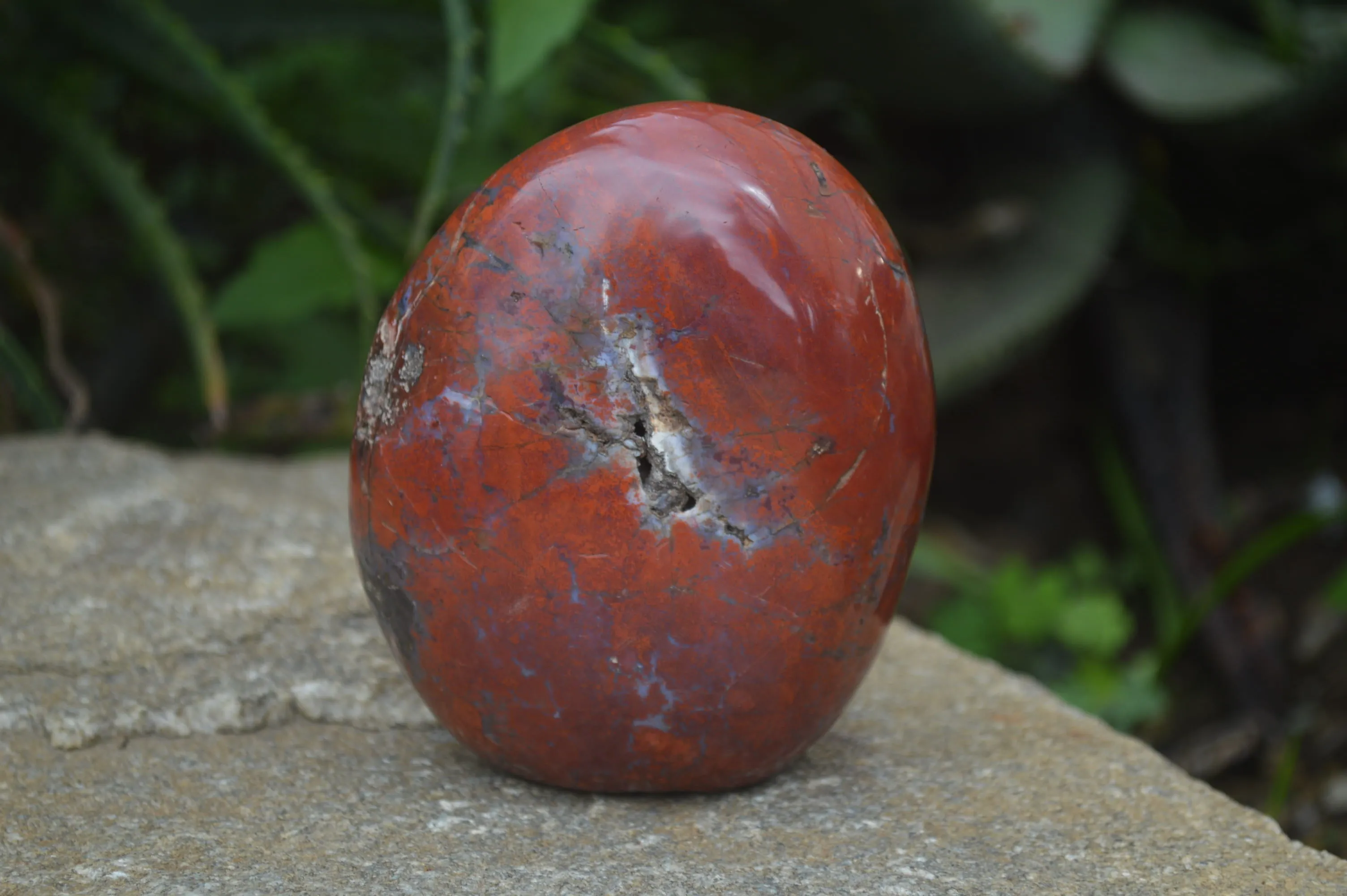 Polished Red Jasper Standing Free Forms x 2 From Madagascar