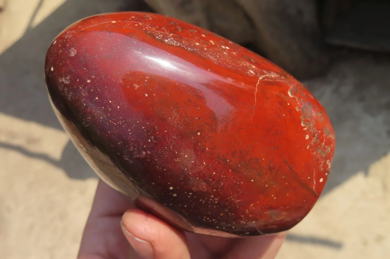 Polished Red Jasper Standing Free Forms x 3 From Madagascar