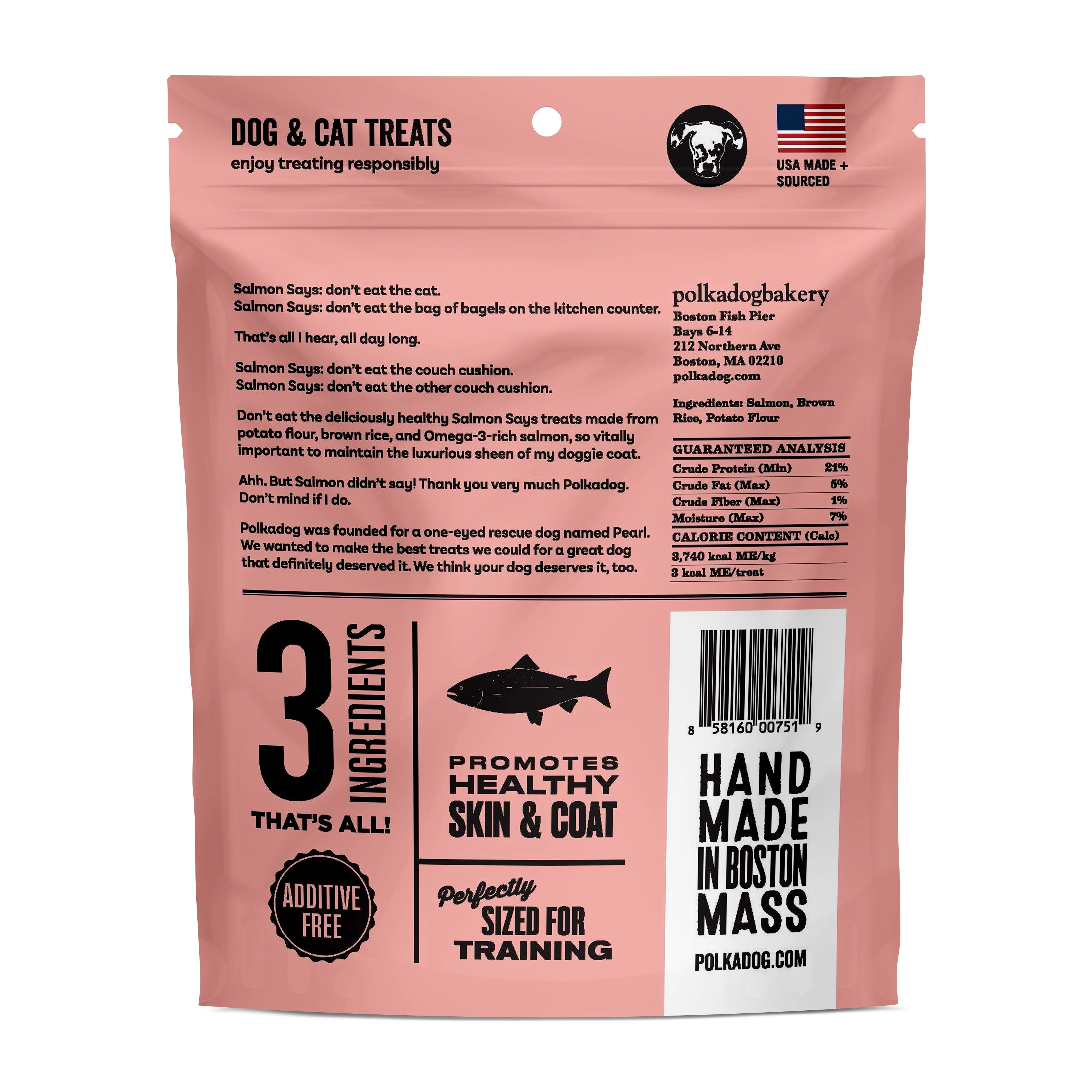 Polka Dog Salmon Says Treats (Bits) 8oz