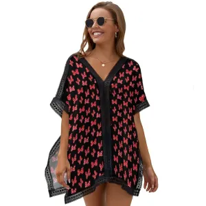 Polka Dot Bows Women's Swimsuit Cover Up