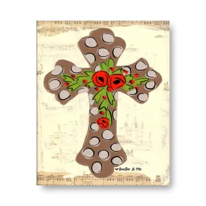 Polka Dot Cross - Wrapped Canvas