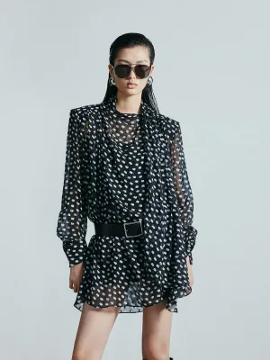 Polka Dot Silk Dress