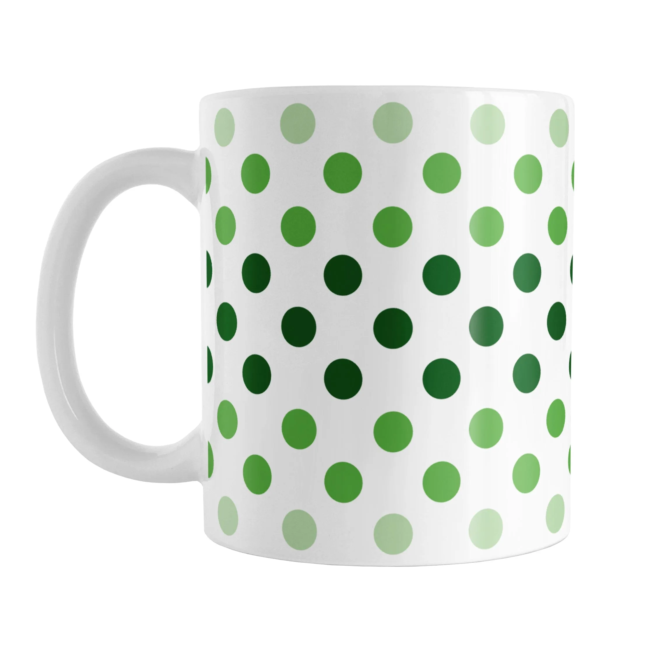 Polka Dots in Green Mug