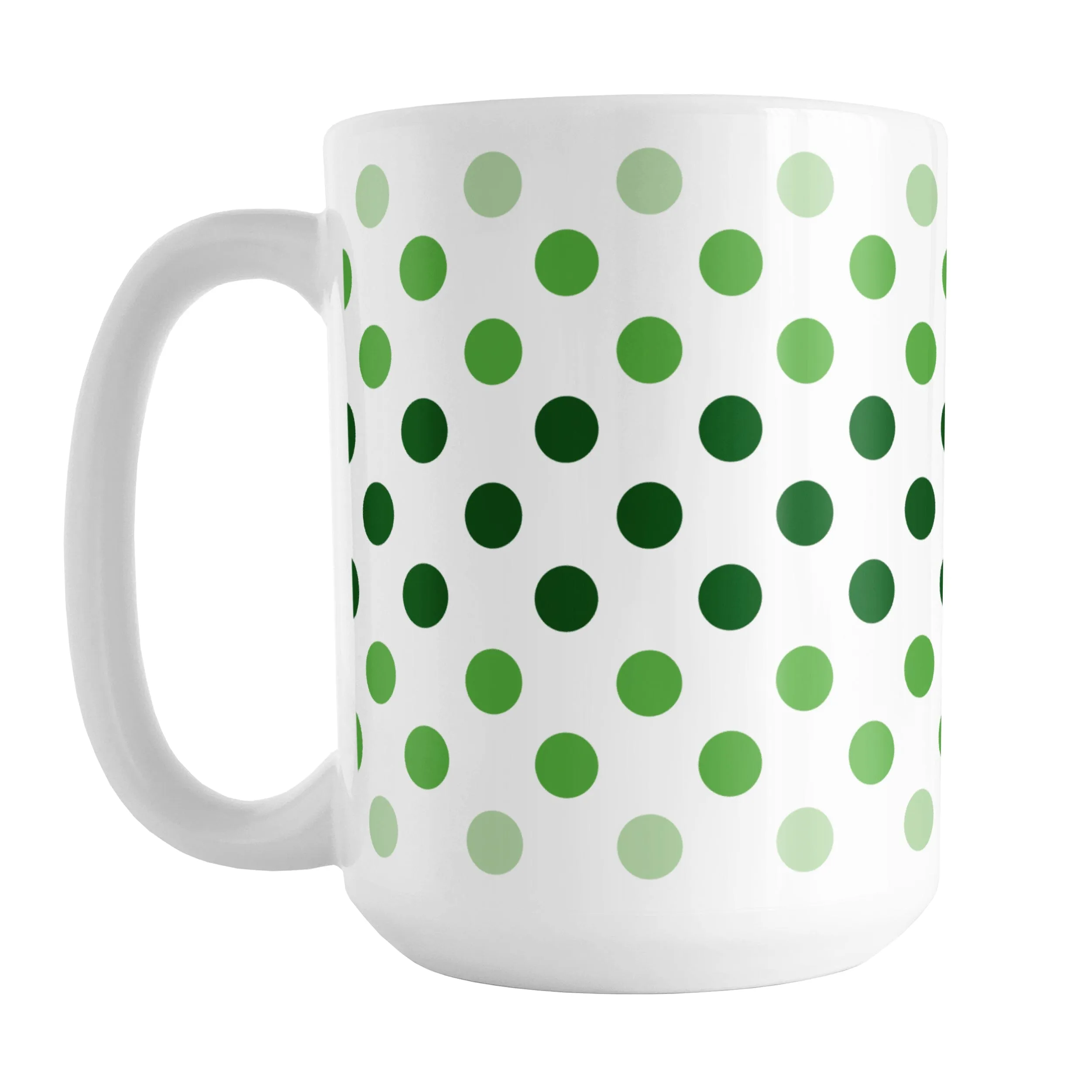 Polka Dots in Green Mug