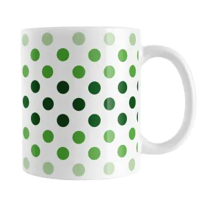 Polka Dots in Green Mug