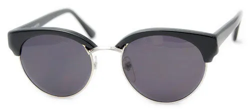 POLLEN Black/Silver Browline Sunglasses