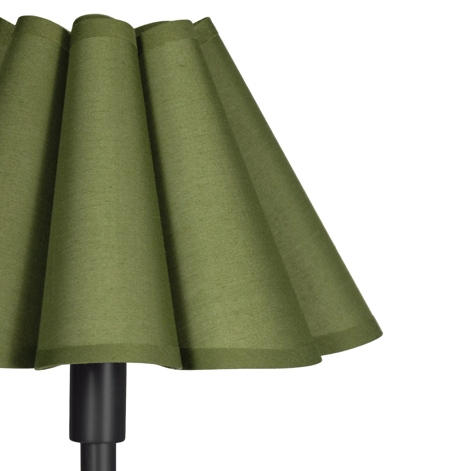 Polly Floor Lamp (Blackened Brass with Green Scalloped Shade)