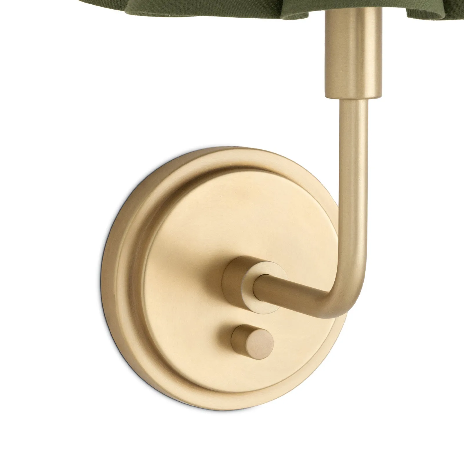 Polly Sconce Single (Natural Brass with Green Scalloped Shade)