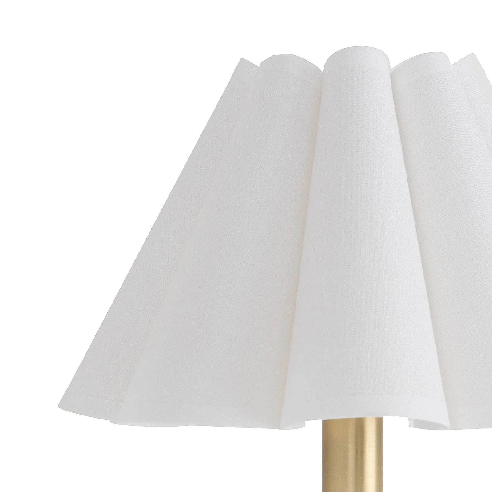 Polly Sconce Single (Natural Brass with White Scalloped Shade)