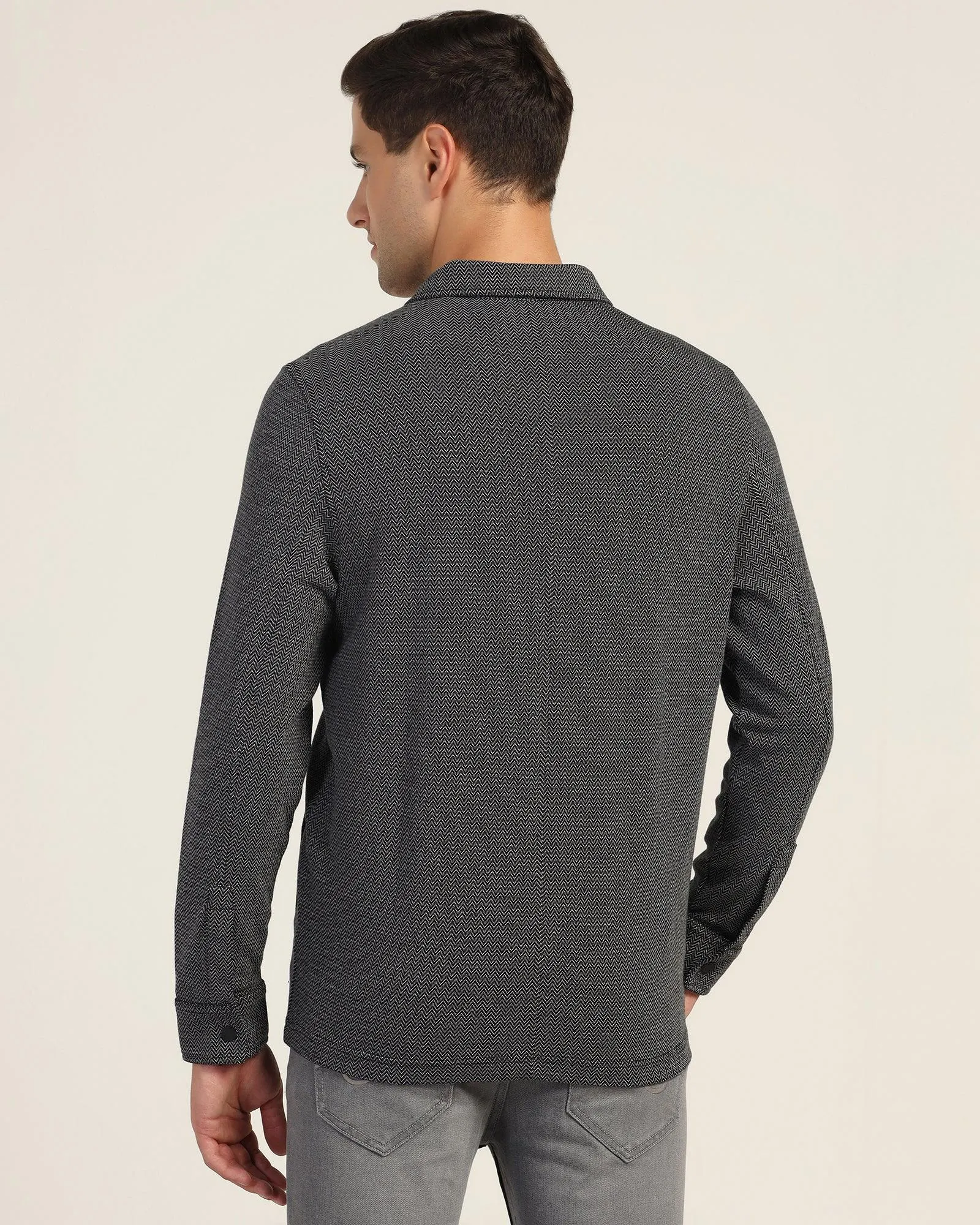 Polo Black Structure Sweatshirt - Herring