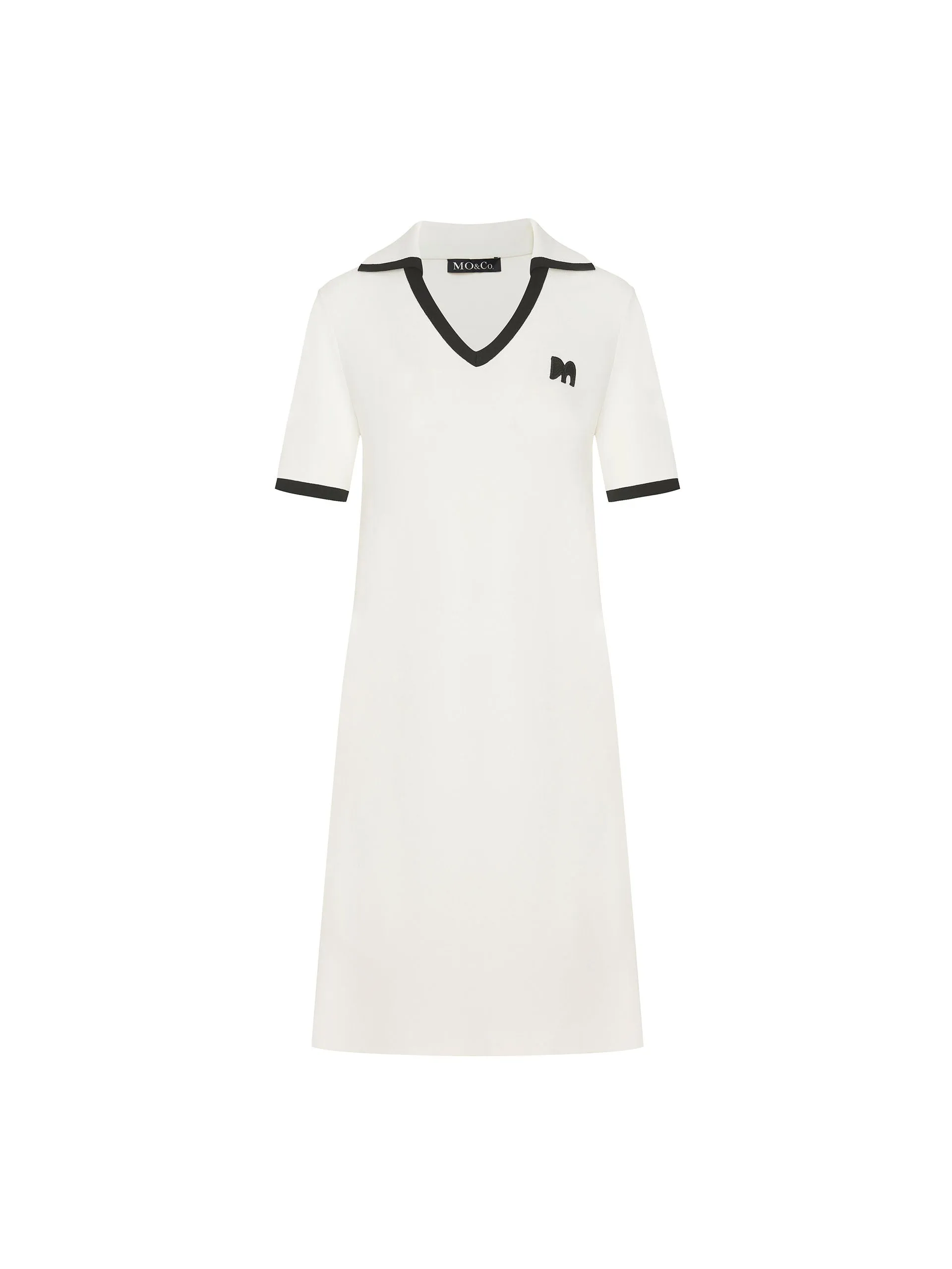 Polo Collar Contrast Dress