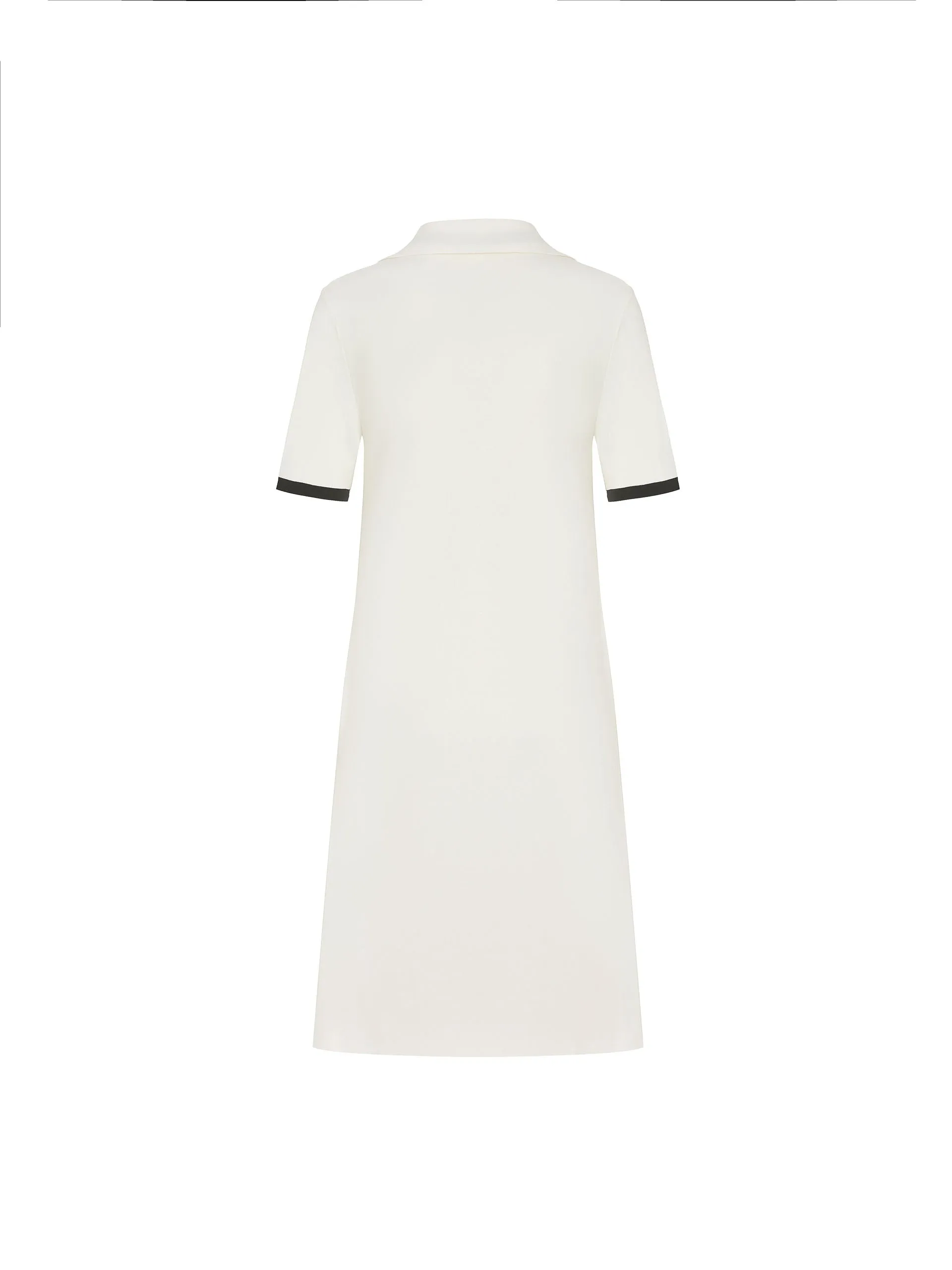 Polo Collar Contrast Dress