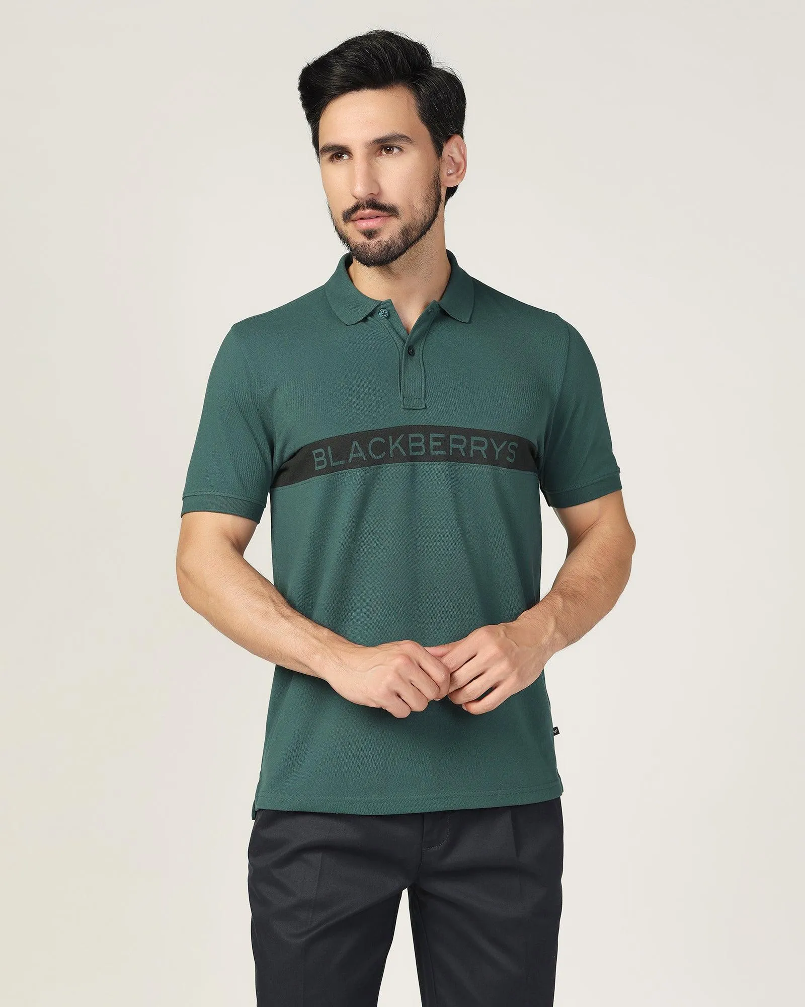 Polo Green Printed T-Shirt - Solo