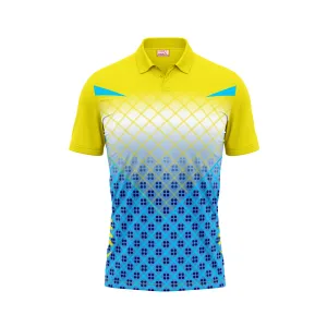 Polo Neck Printed Jersey Yellow NP00154