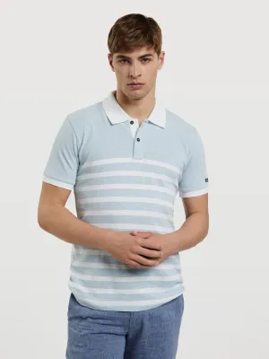 Polo Piqué Shirt With Printed Stripes