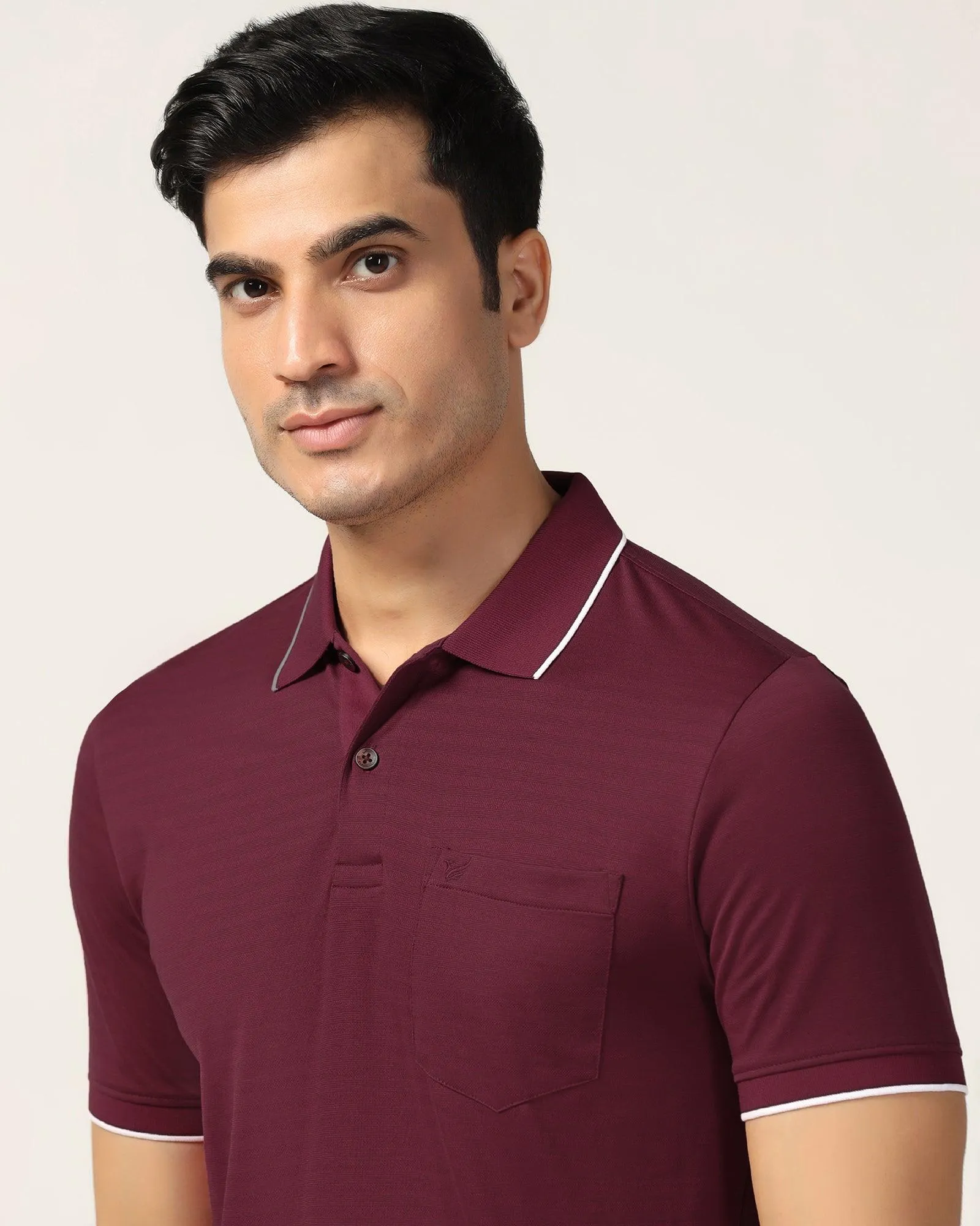 Polo Red Structure T-Shirt - Kiyo