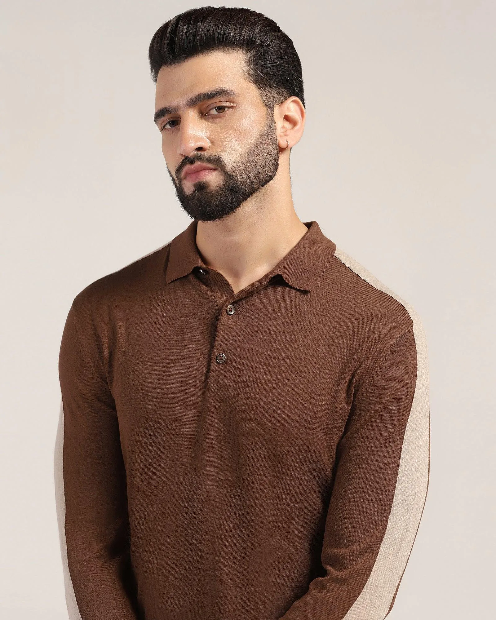 Polo Rust Orange Solid Sweater - Bond