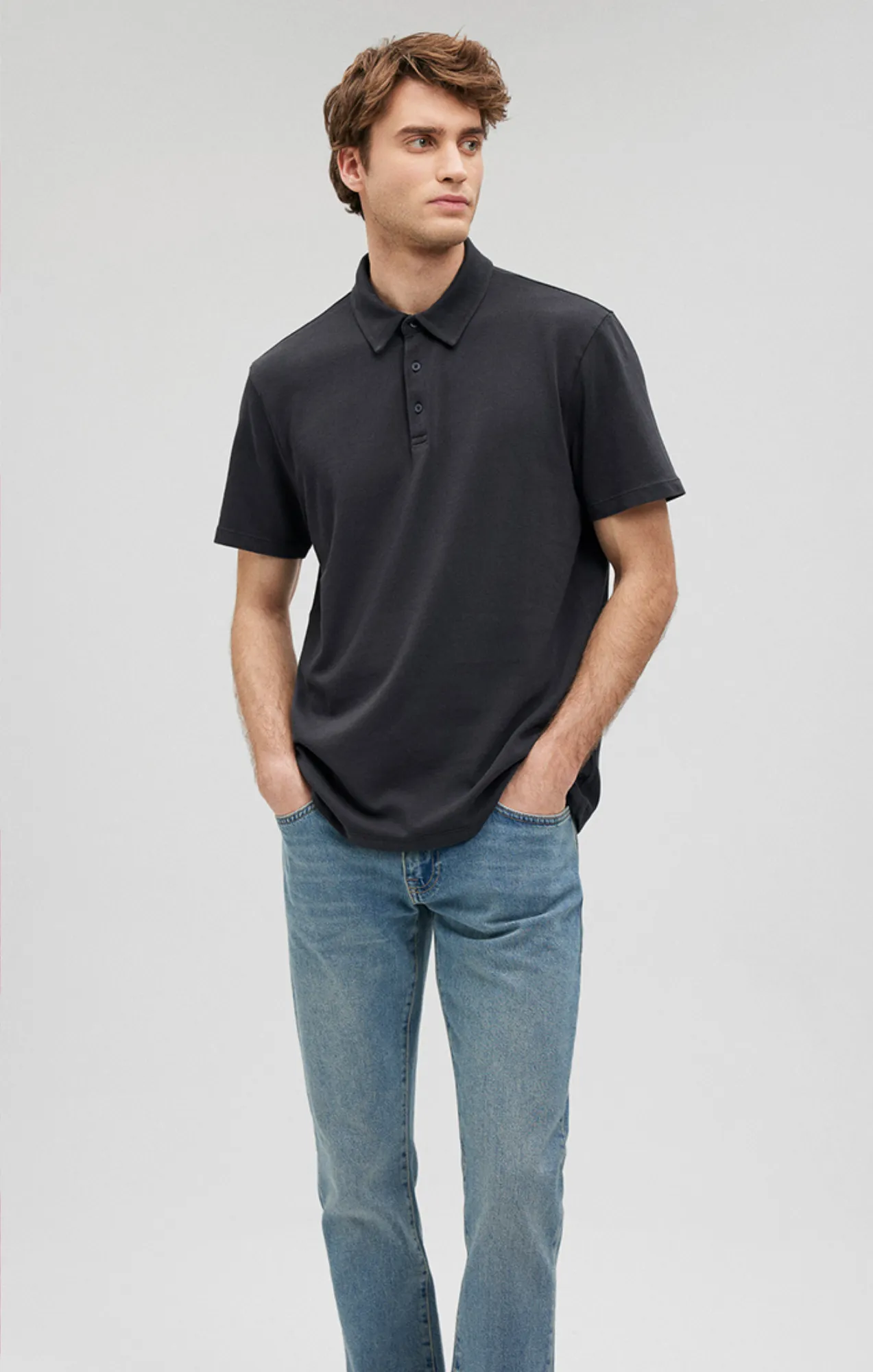 POLO SHIRT IN PIRATE BLACK