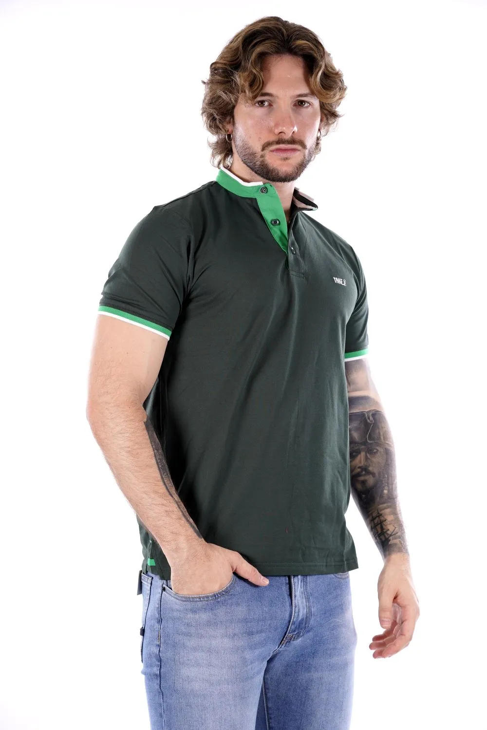 Polo TAKE TWO da Uomo - verde UKE4904MILITARE