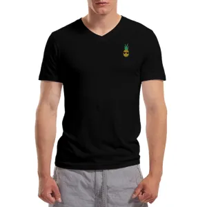 Pologize™ Pineapple Embroidered V-Neck T-Shirt