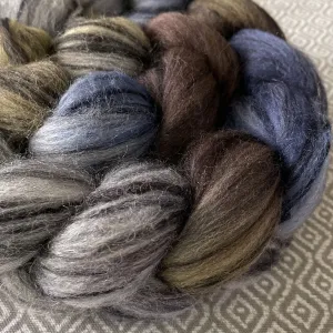 Polwarth Black Bamboo Silk Roving - Sandpiper