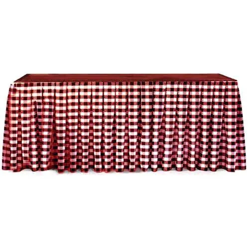 Poly Check Table Skirt