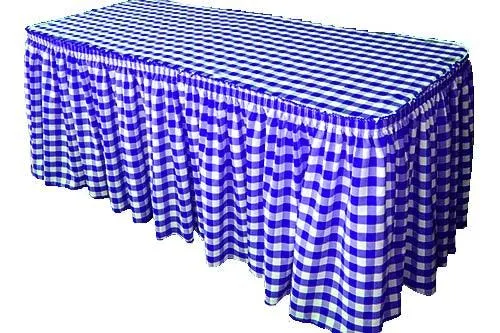 Poly Check Table Skirt