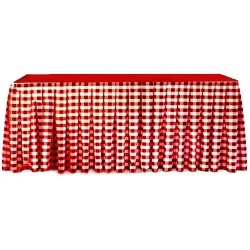 Poly Check Table Skirt