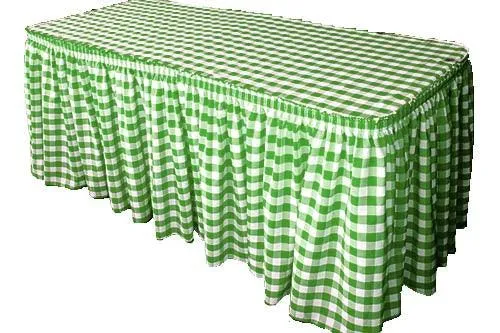 Poly Check Table Skirt