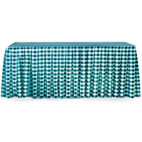 Poly Check Table Skirt