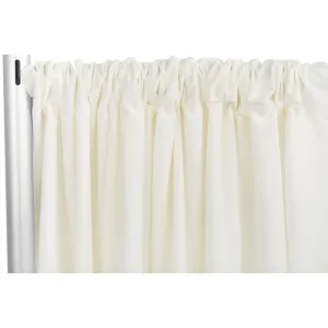 Poly Premier Fire Retardant (FR) 10ft H x 60" W drape/backdrop - Ivory