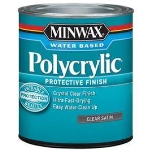 Polycrylic Protective Finish, Satin Clear, .5-Pint