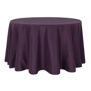 Polyester 108" Round Tablecloth - Eggplant/Plum