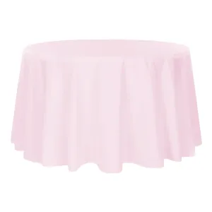 Polyester 108" Round Tablecloth - Pastel Pink