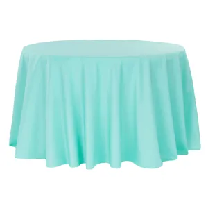 Polyester 108" Round Tablecloth - Turquoise