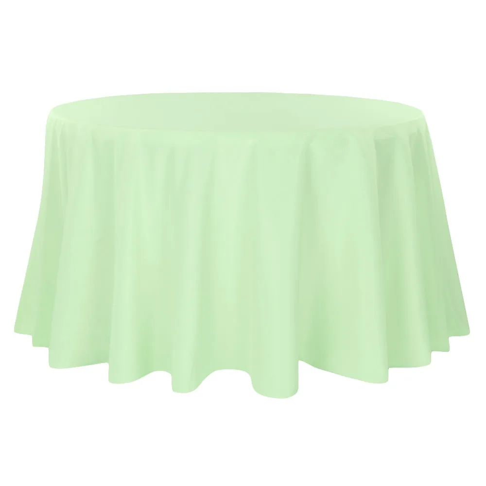 Polyester 120" Round Tablecloth - Mint Green