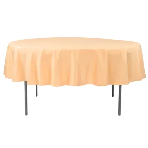 Polyester 90" Round Tablecloth - Peach