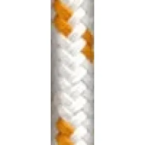 Polyester Braid - 3/16" White w/Gold Tracer $/FT