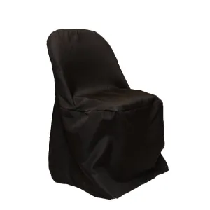 Polyester Folding Chair Cover - Black